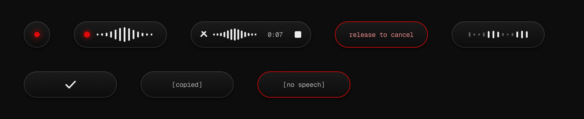 Component set, one symbol per mode