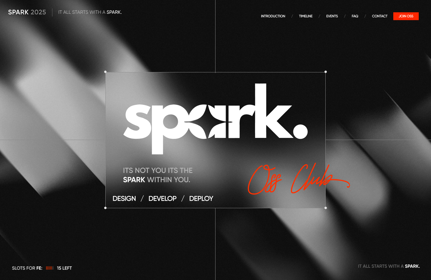 Spark landing hero