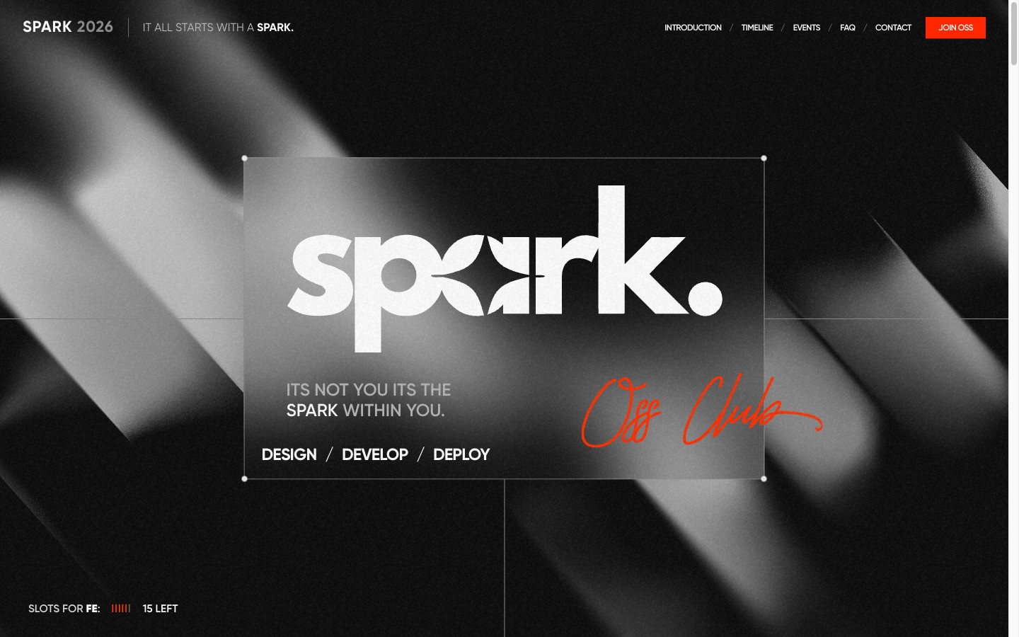 Spark 2026 landing page